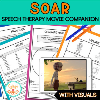Preview of Speech Therapy Activities - Soar No Prep Movie Companion for Mixed Groups