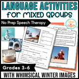 Speech Therapy Mixed Group Activities,  Winter Mini Photos