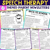 Speech Therapy Newsletters to Support Language at Home- Di