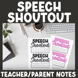 Speech Therapy Notes for Parents and Teachers- Speech Shou