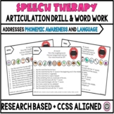 Speech Therapy One Page ARTICULATION DRILL & WORD WORK | R