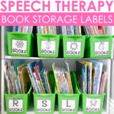 Speech Therapy Organization Book Bin Labels - Back To Scho