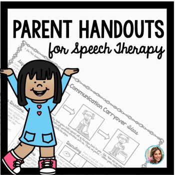 Preview of Speech Therapy Parent Handouts - Speech Therapy Homework for Carryover
