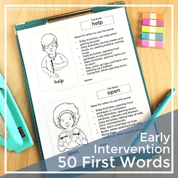 Preview of Speech Therapy Parent Handouts for Early Intervention and Toddlers | First Words