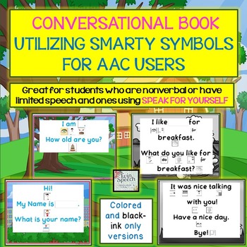 Preview of Personalized Conversation Book for AAC Users Utilizing Smarty Symbols