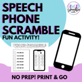 Speech Therapy Phone Scramble | No Prep | Print and Go