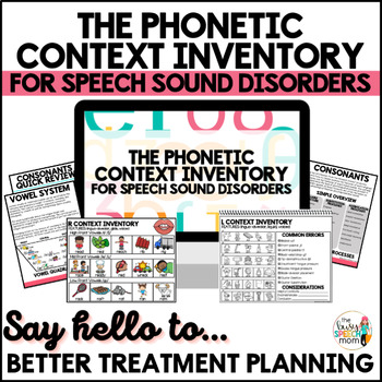 Preview of Speech Therapy Phonetic Context Inventory & Data Collection Sheets | MUST-HAVE!