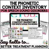 Speech Therapy Phonetic Context Inventory & Data Collectio