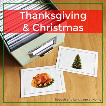 Preview of Speech Therapy Photo Cards | Activities for Thanksgiving and Christmas