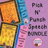 Speech Therapy Pick and Punch BUNDLE for Articulation and 