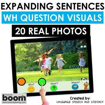 Preview of Spring Speech Therapy Real Photo Scenes, WH Questions Visuals, ESL, Autism