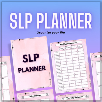 Preview of Speech Therapy Planner - 2024 SLP Planner - Essential Series