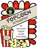 Speech Therapy Popcorn: S, S-Blend, and Z Articulation