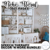 GIANT BOHO FLORAL SPEECH THERAPY CLASSROOM DECOR 'N MORE O