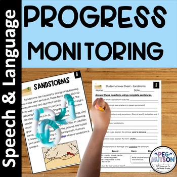 Preview of Speech Therapy Progress Monitoring for Middle School Speech and Language