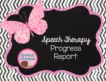 Preview of Speech Therapy Progress Report | Goals, Objectives & Attendance EDITABLE