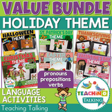 Preschool Language Activities for Holidays Bundle