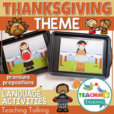 Thanksgiving Speech Therapy and Language Activities for Pr