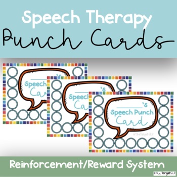 Preview of Speech Therapy Punch Cards- Reinforcement/Reward System