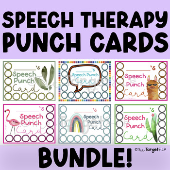Preview of Speech Therapy Punch Cards- Reinforcement/Reward System Bundle