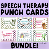 Speech Therapy Punch Cards- Reinforcement/Reward System Bu