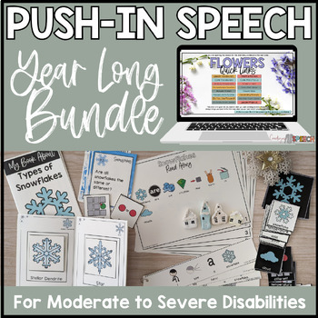 Preview of Speech Therapy Push In Group Activities Self Contained Classes YEAR LONG BUNDLE