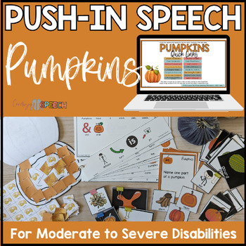 Preview of Speech Therapy Push In Group Activities Self Contained Classrooms: Pumpkins