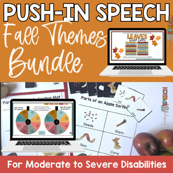 Preview of Speech Therapy Push In Group Activities in Self Contained Classrooms FALL BUNDLE