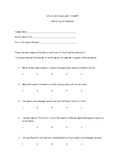 Speech Therapy Questionnaire for Parents