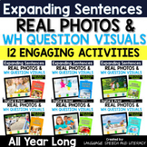 Preview of Speech Therapy Picture Scenes, WH Questions, ELL, Autism, Spring, Easter