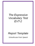 Speech Therapy Report Template EVT -2