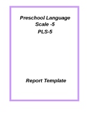 Speech Therapy Report Template PLS-5