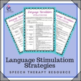 Speech Therapy Resource - Language Stimulation  Activities