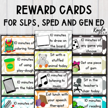 Preview of Speech Therapy Punch Cards & Reward Cards