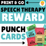 Speech Therapy Reward Punch Cards