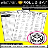 Speech Therapy Roll & Say Articulation Tasks for Summer- I