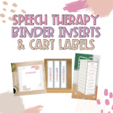 Speech Therapy Room Binder Covers, Spines, and Cart Labels