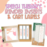Speech Therapy Room Binder Covers, Spines, and Cart Labels