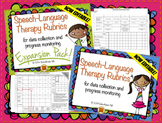 Preview of Speech Therapy Rubrics BUNDLE {data tracking and progress monitoring}
