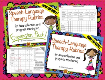 Preview of Speech Therapy Rubrics BUNDLE {data tracking and progress monitoring}