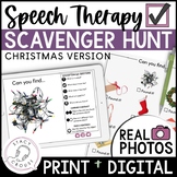 Speech Therapy Scavenger Hunt Christmas Teletherapy Activi