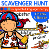 Speech Therapy Scavenger Hunt for Beach and Ocean Objects