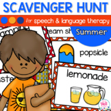 Speech Therapy Scavenger Hunt for Summer Vacation