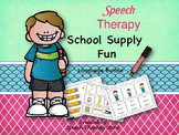 Speech Therapy School Supply Fun Language
