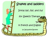 Speech Therapy Snakes & Ladders initial /pl/ /bl/ & /lu/ i