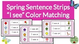 Speech Therapy: Spring syntax "I SEE" Sentence Strips with