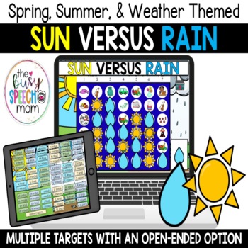 Preview of Speech Therapy Spring and Summer BOOM CARDS for Articulation - Four In A Row