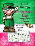 Speech Therapy St. Patrick's Day Articulation R Games