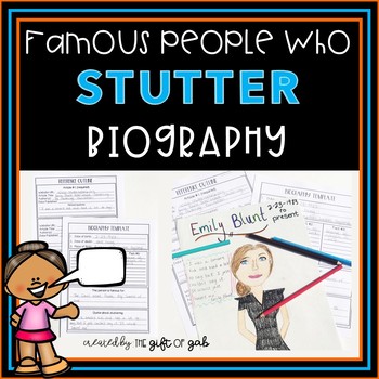 Preview of Stuttering Activity | Famous People Who Stutter Biography