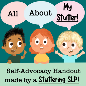 Preview of Speech Therapy Stuttering Fluency Self-Advocacy Handout for Teens and Kids